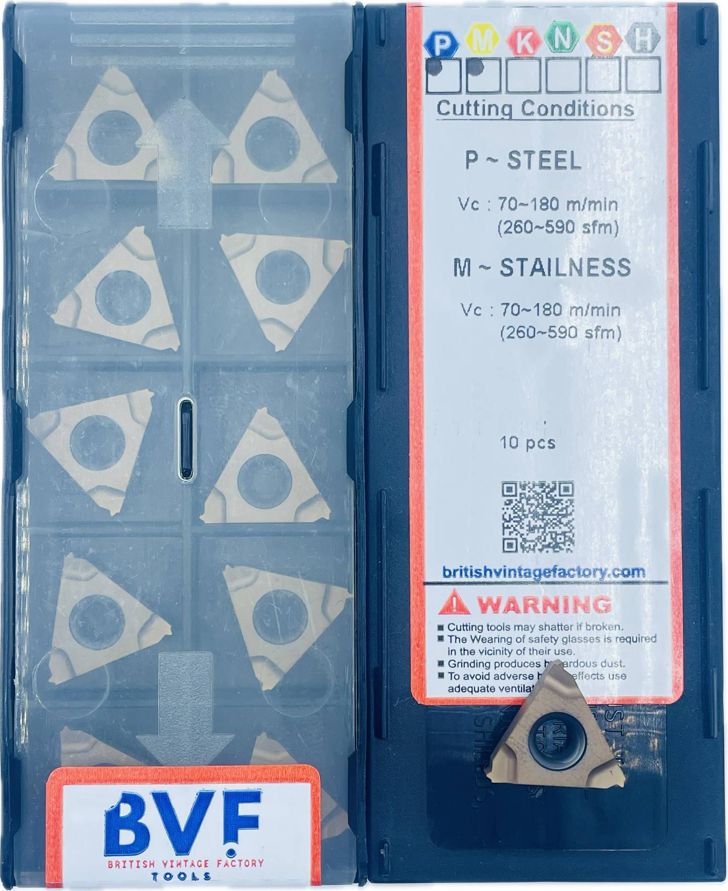 BVF 16ER/IR 1.0 ISO THREADING INSERT (PACK OF 10)