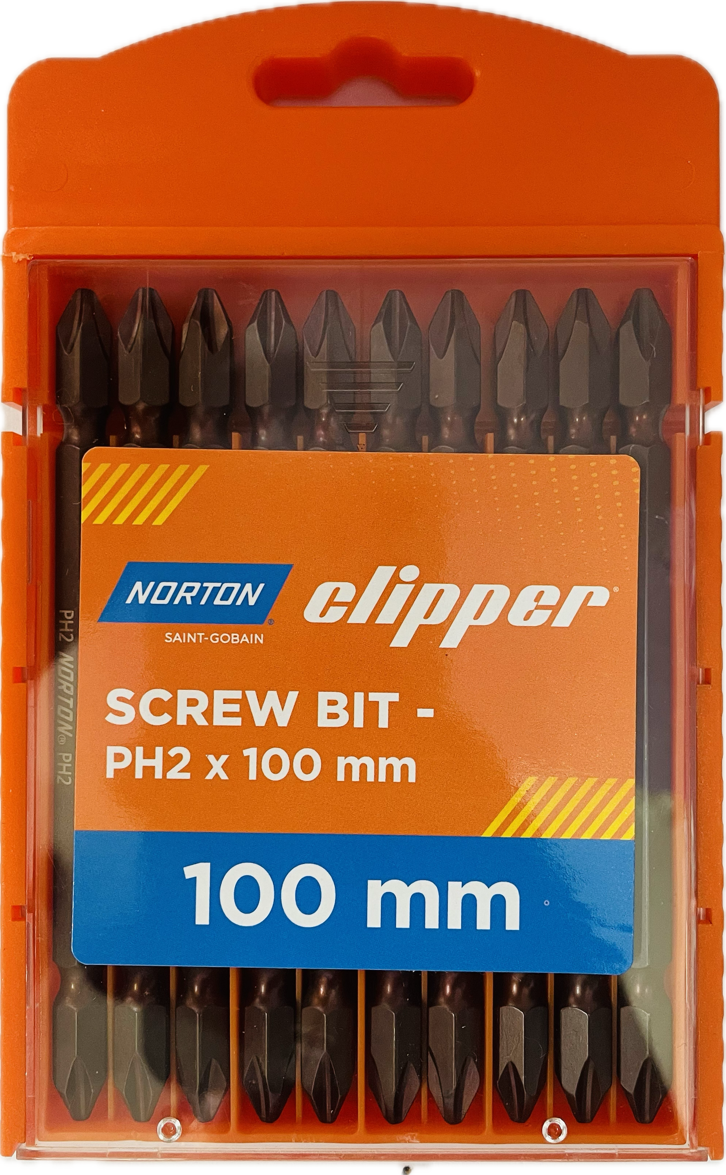 NORTON DOUBLE ENDED SCREW BIT - PH2 x 100MM (PACK OF 10)