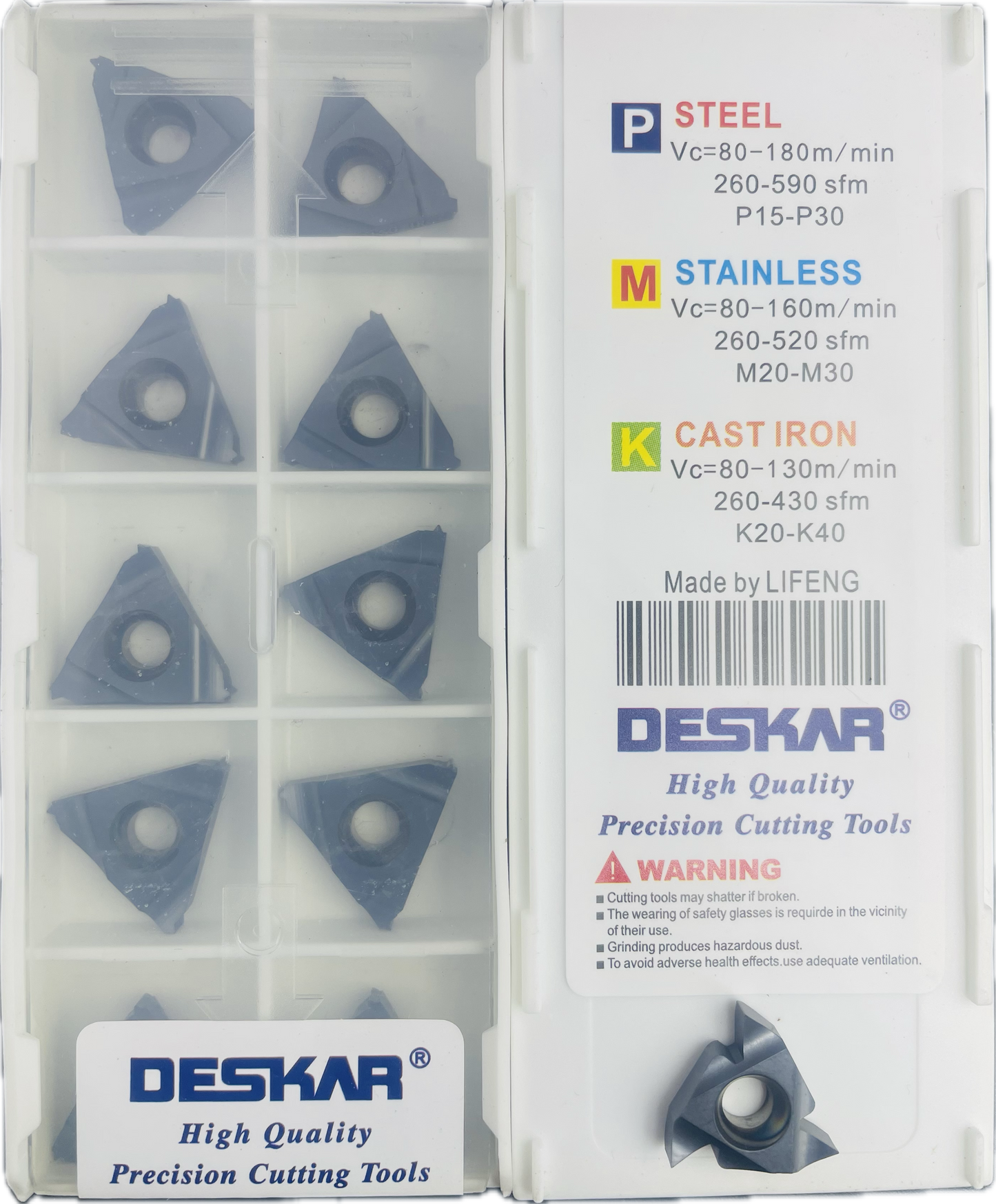 DESKAR 16ER/IR 2.0 ISO LDA THREADING INSERT (PACK OF 10)