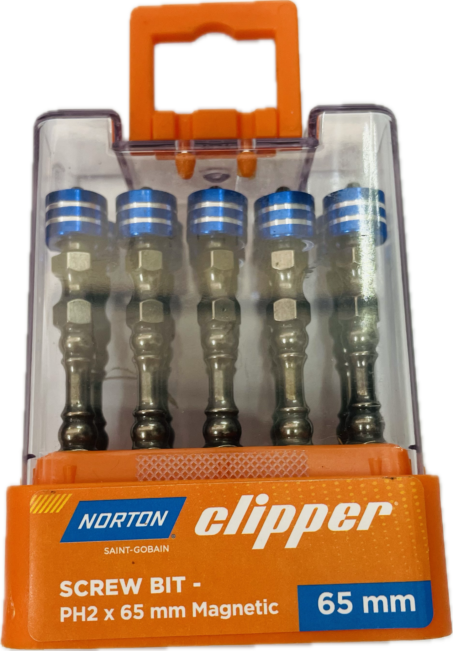 NORTON HIGH TORQUE DOUBLE ENDED MAGNETIC SCREW BIT - PH2 x 65MM (PACK OF 10)