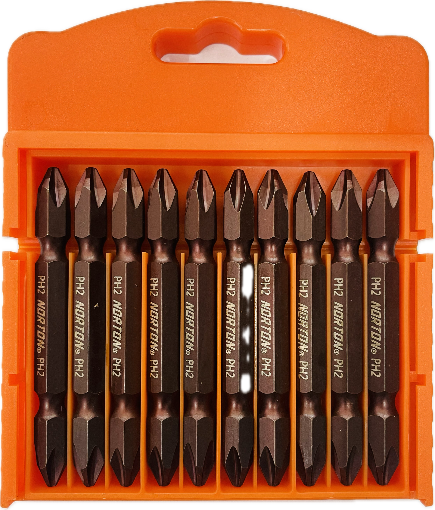 NORTON DOUBLE ENDED SCREW BIT - PH2 x 65MM (PACK OF 10)