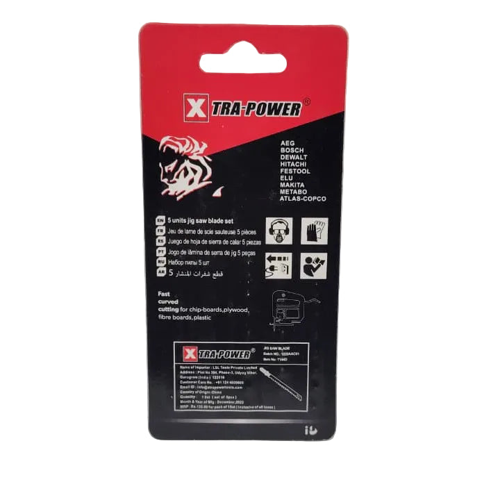 JIGSAW BLADE SET - T144D XTRA POWER (SET OF 5)