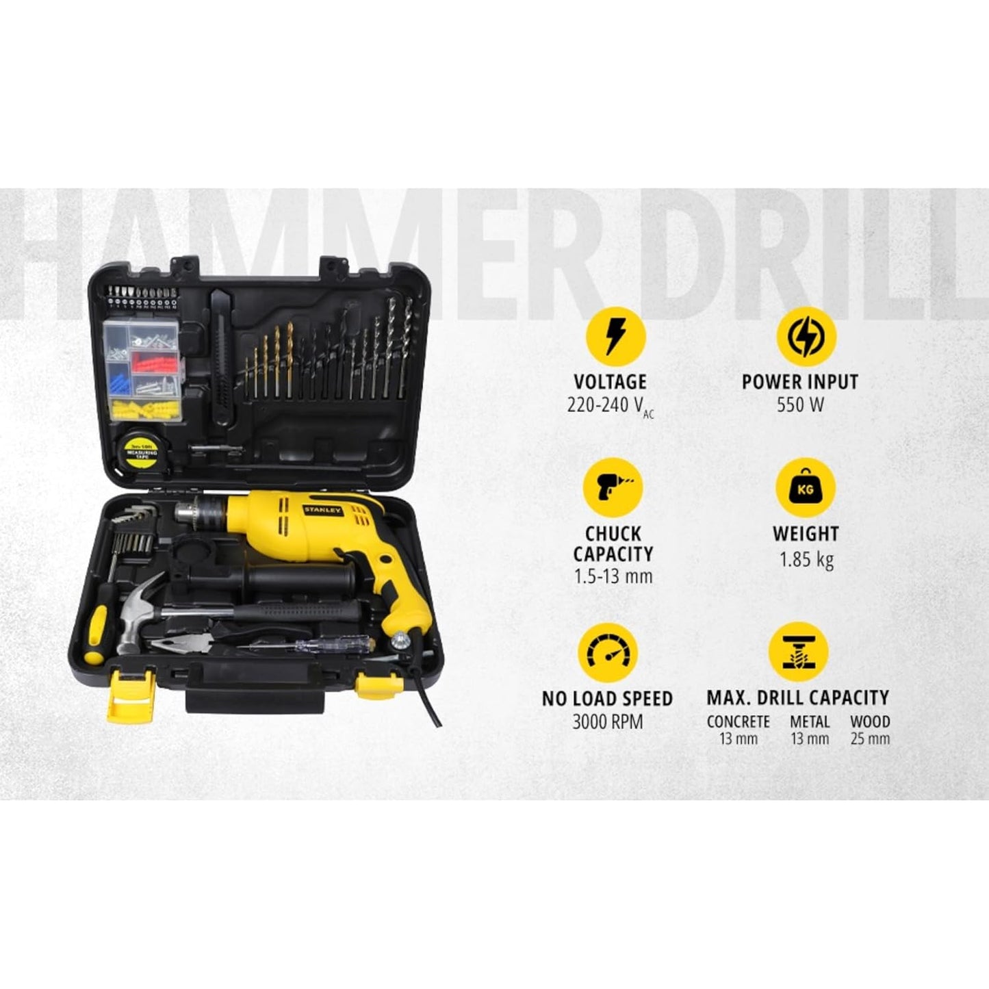 STANLEY SDH-550KPA 13mm IMPACT DRILL KIT