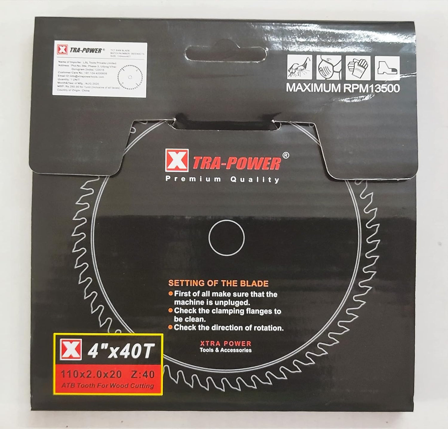 TCT WOOD CUTTER - XTRA POWER 4"x 40 TEETH (PACK OF 1)