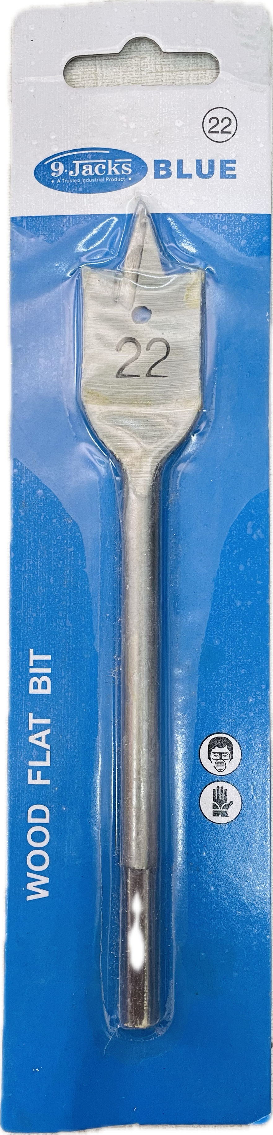 9 JACKS 22MM FLAT WOOD DRILL BIT HEX SHANK