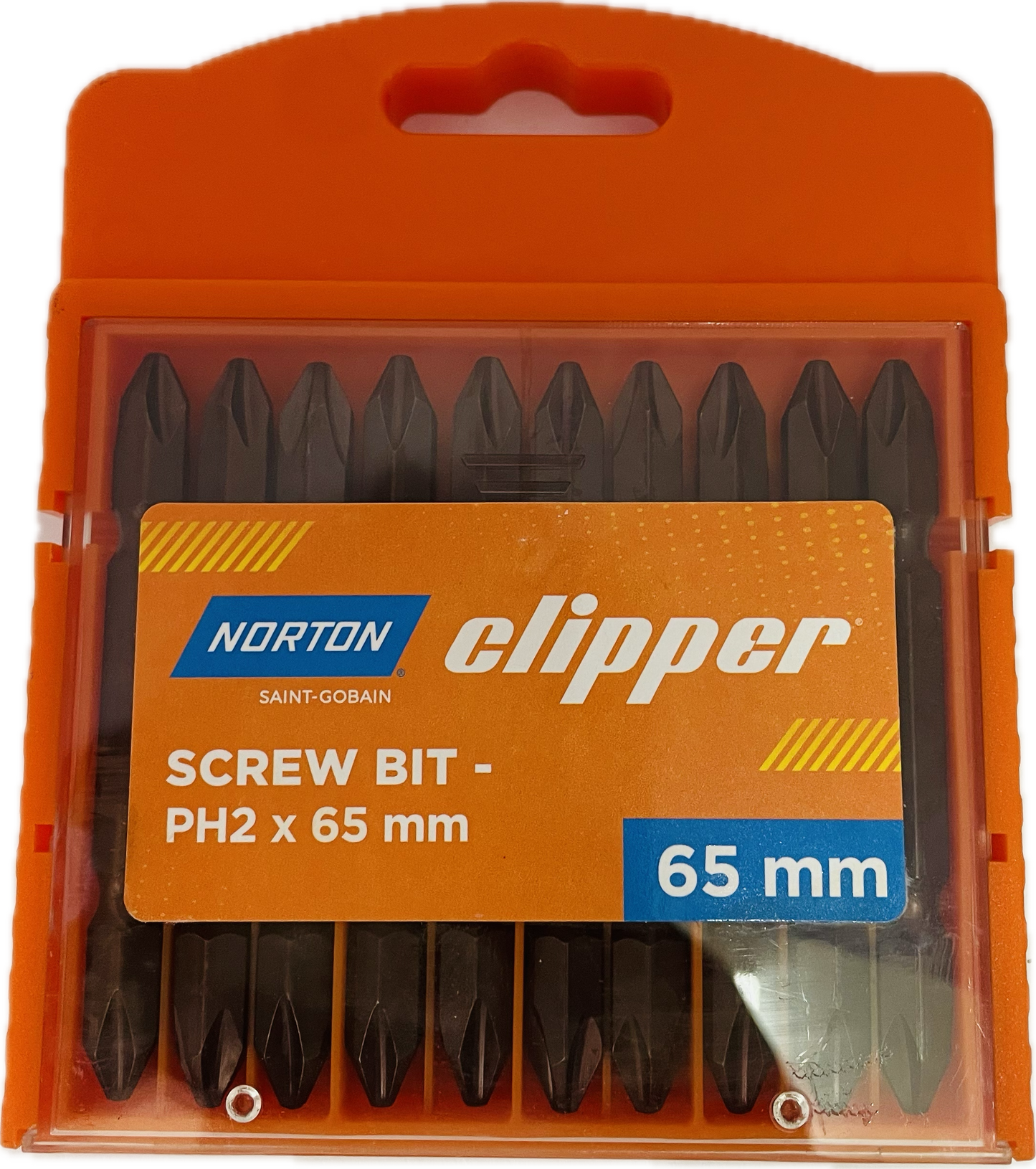 NORTON DOUBLE ENDED SCREW BIT - PH2 x 65MM (PACK OF 10)