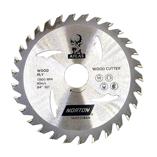 TCT WOOD CUTTER -  NORTON 4"x 30 TEETH ( PACK OF 1)