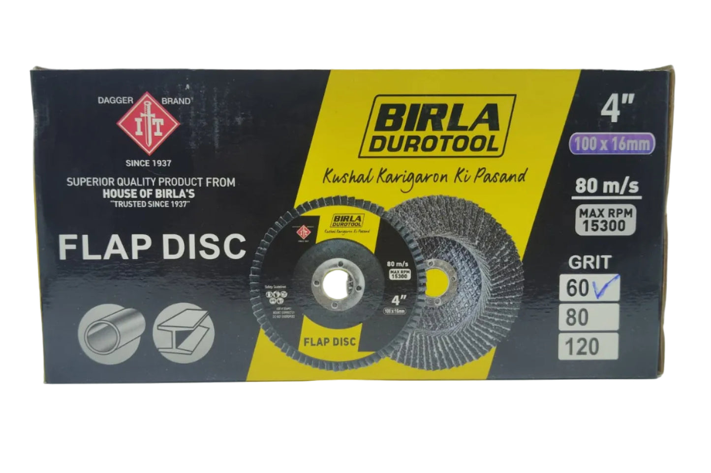 FLAP DISC - BIRLA DUROTOOL (PACK OF 20)