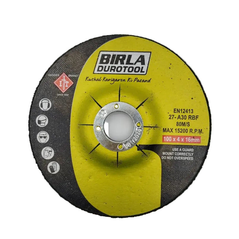 4" GRINDING WHEEL (GREEN) - BIRLA DUROTOOL (PACK OF 25)