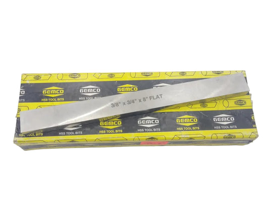 HSS TOOL BITS - 3/8" x 3/4" x 8" FLAT - GEMCO (PACK OF 1)