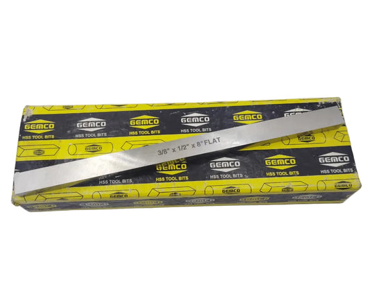 HSS TOOL BITS - 3/8"x 1/2" x 8" FLAT - GEMCO (PACK OF 1)